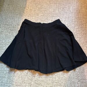 Black cotton mini skirt